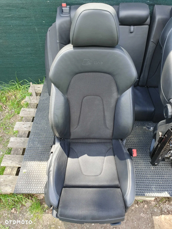 Fotele S-Line Półskóra Fotel Kanapa Składana Niepodgrzewane Elektrycznie regulowane Lędzwia Audi A4 B8 Komplet - 16