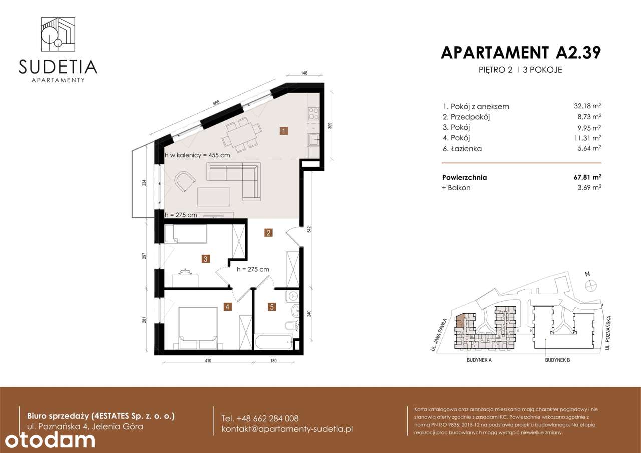 Apartamenty Sudetia | mieszkanie 3-pok. | A2.39 - Pełny obrazek: 2/8