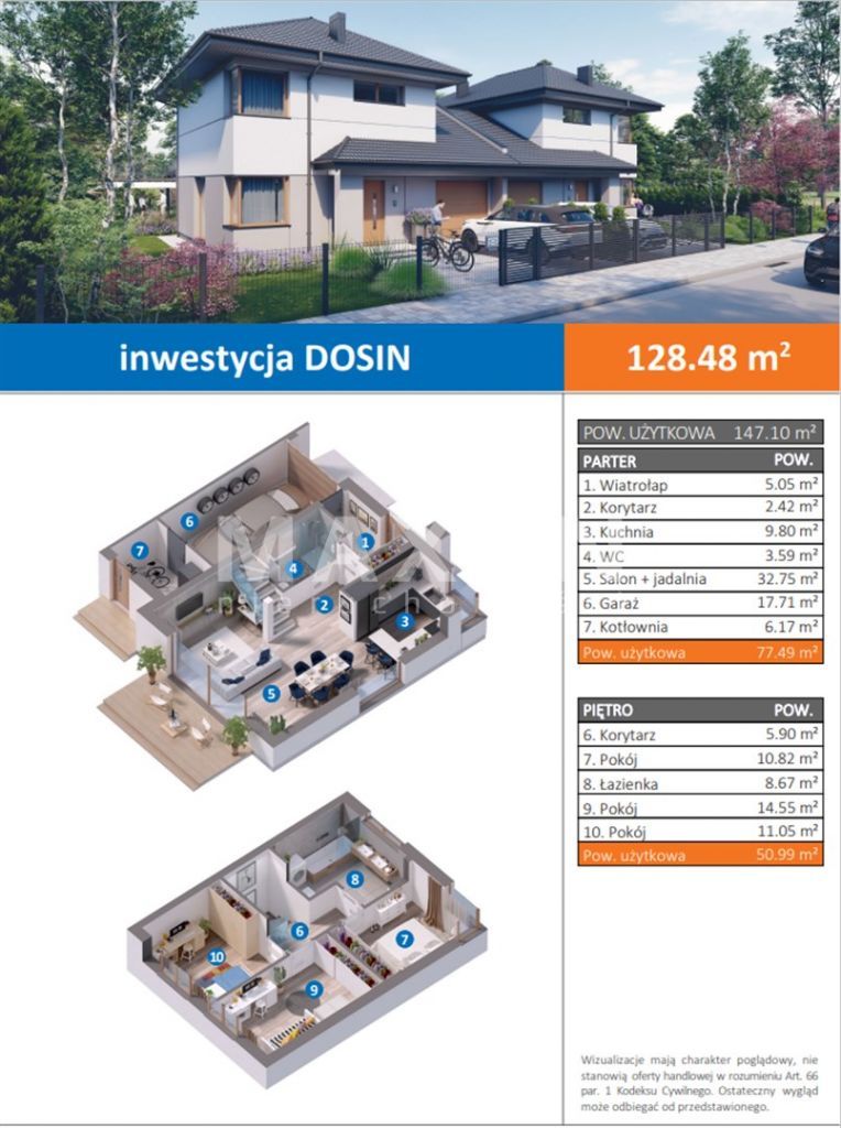 Dom wolnostojący łączony garażem Piękny Design - Pełny obrazek: 6/6