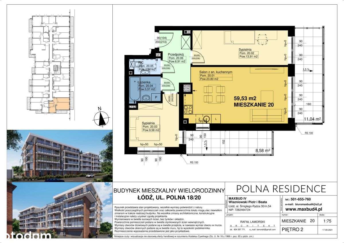 Deweloperskie 3 pokoje z wielkim tarasem Bałuty-1