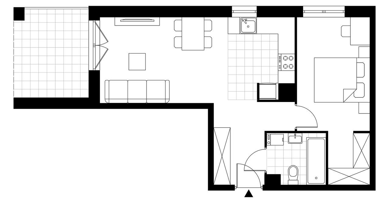 2-pokojowe mieszkanie 45m2 + ogródek Bez Prowizji - Pełny obrazek: 3/7