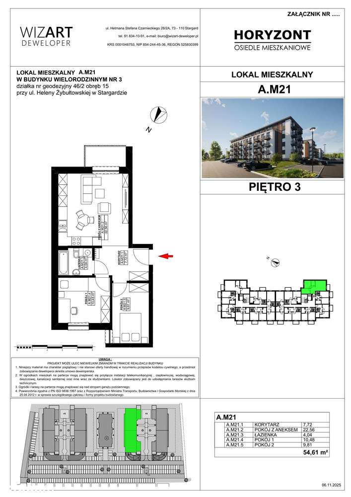 Osiedle Horyzont | etap 3 | mieszkanie A21 - Pełny obrazek: 2/7