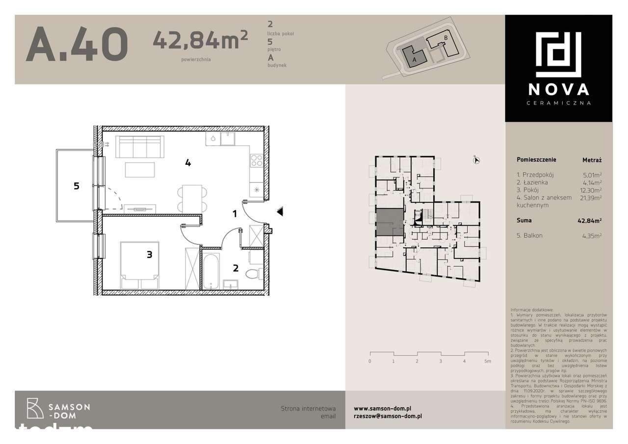 Nova Ceramiczna  | mieszkanie 2-pok. | A40 - Pełny obrazek: 2/9