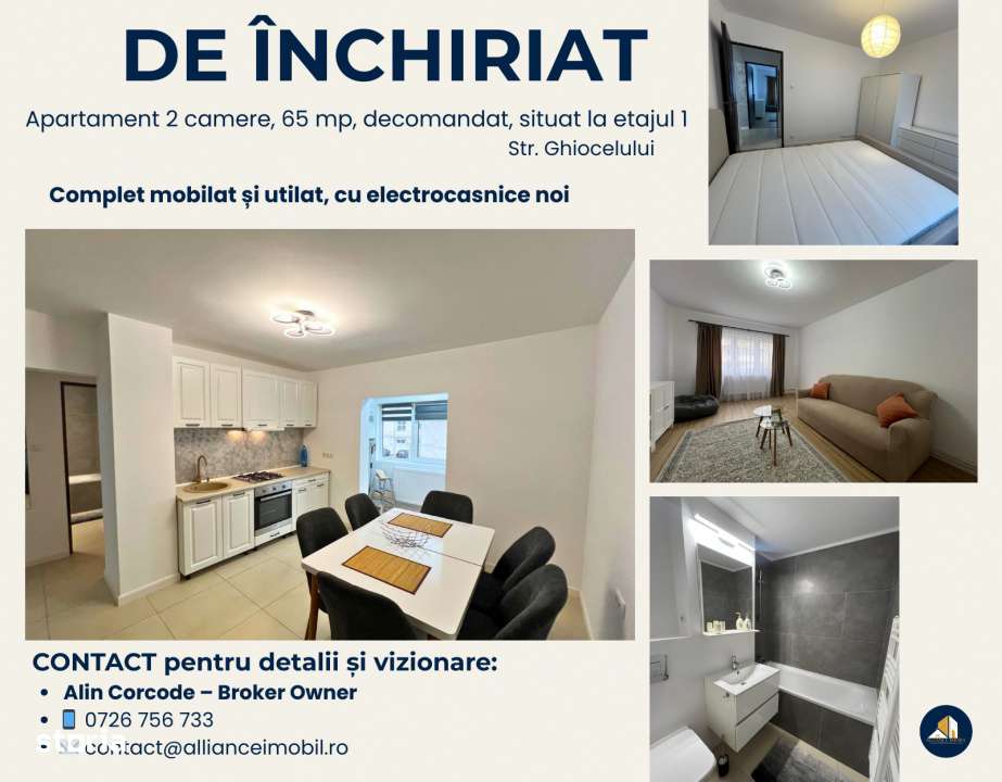 Apartament cu 2 camere de inchiriat – Aleea  Ghiocelului – Central - Imagine principală: 1/10