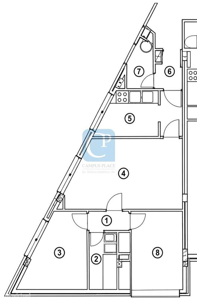 Apartamento T2 mobilado em condomínio fechado, Ramalde, Porto-26