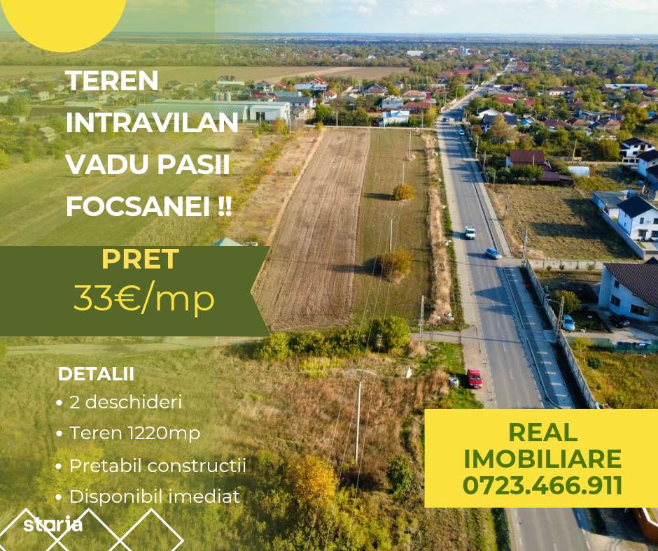 Teren intravilan- 2 deschideri- Bajani - Vadu Pasii! - Imagine principală: 1/5