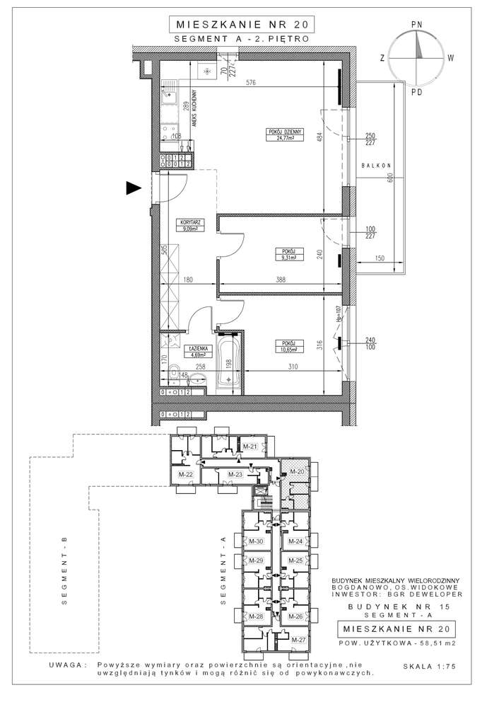 3 pok. | rynek pierwotny | duży balkon |Osiedle Widokowe - Pełny obrazek: 5/5