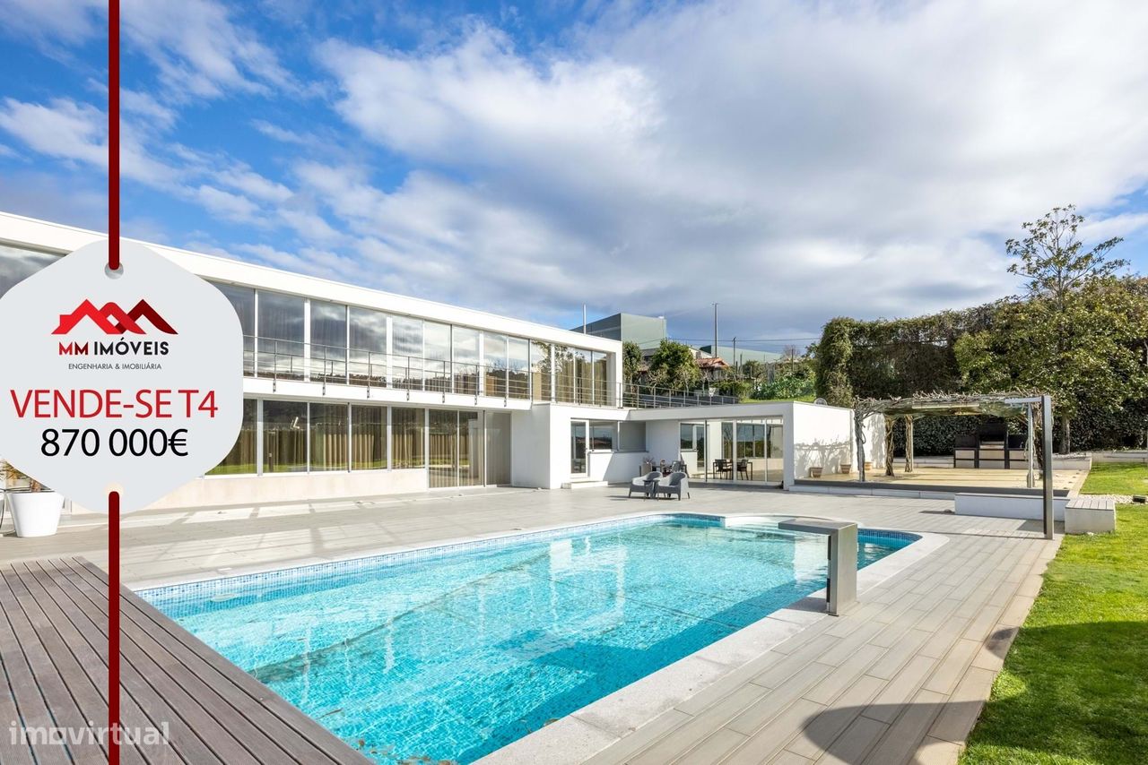 Moradia T4 | Guimarães | 4 Frentes | Piscina | Jardim | Golf | Luxo - Grande imagem: 1/60