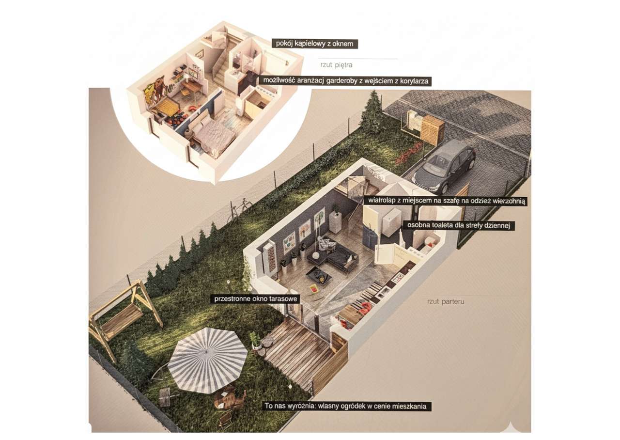 OD ZARAZ! 4 pokoje, skrajny szereg, duży ogród. Robakowo - Poznań-11