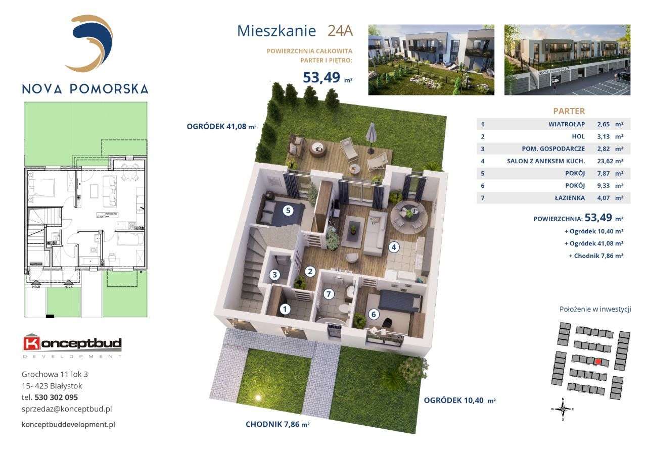 Nova Pomorska | mieszkanie 24A | 53.49 m2 - Pełny obrazek: 2/7