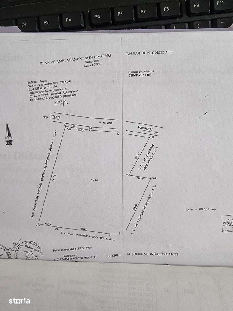 Vand 60 000 mp teren c-c, intravilan, langa Metro, Pitesti DN 65 b-9