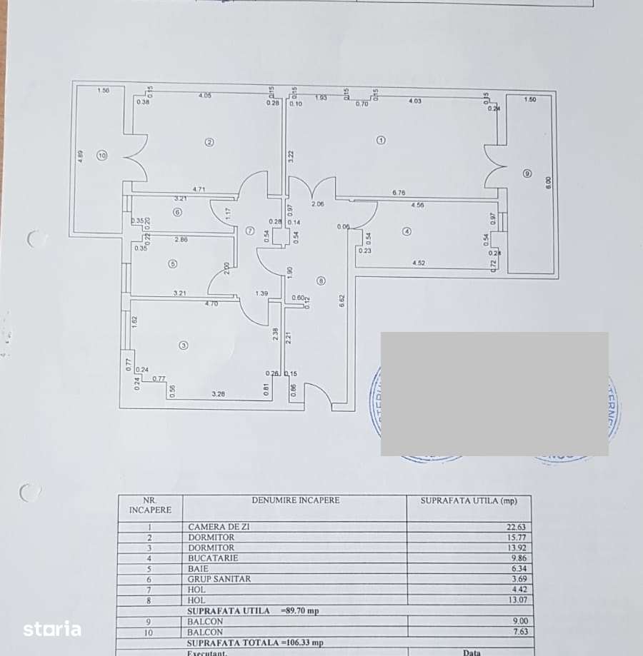 Apartament 3 camere str BABADAG | etajul 6 | 103.66mp-18