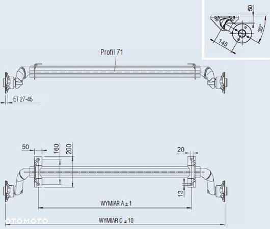 Oś niehamowana AL-KO OPTIMA 750kg 1000mm 4x100 przyczepy lawety - 6