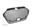 GRELHA LOOK RS3 PARA AUDI A3 8V 16-19 PRETO CROMADO - 3