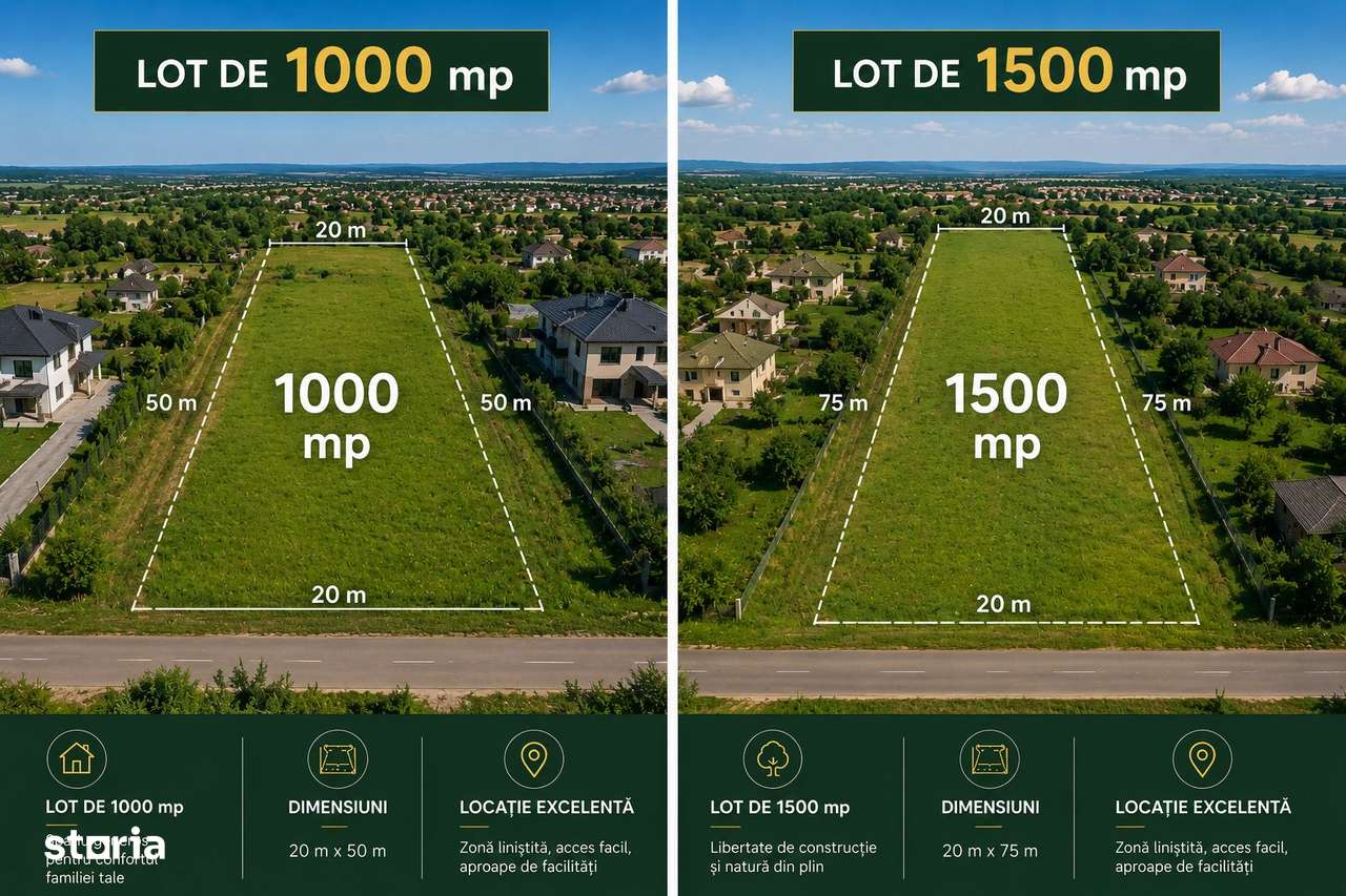 Loturi teren intravilan 500-1500 mp, lângă Pădurea de Tei-2