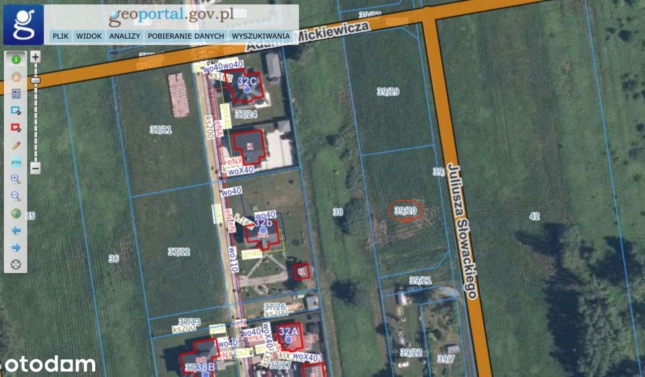 działka budowlana | 1554m2 | tomice, góra kalwaria