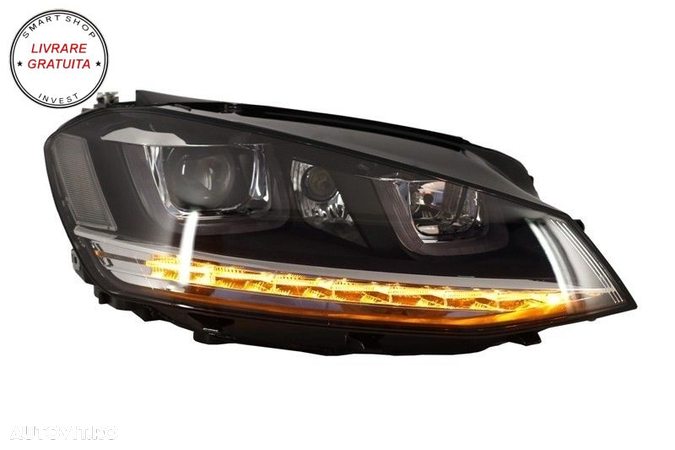 Faruri 3D LED VW Golf VII (2012-2017) R-Line LED Semnalizare Dinamica- livrare gratuita - 7