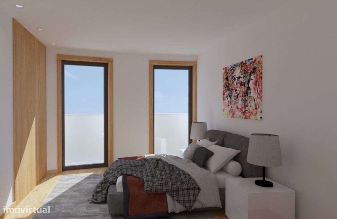 Apartamento T1 Novo - Varanda + Terraço - Areosa-13