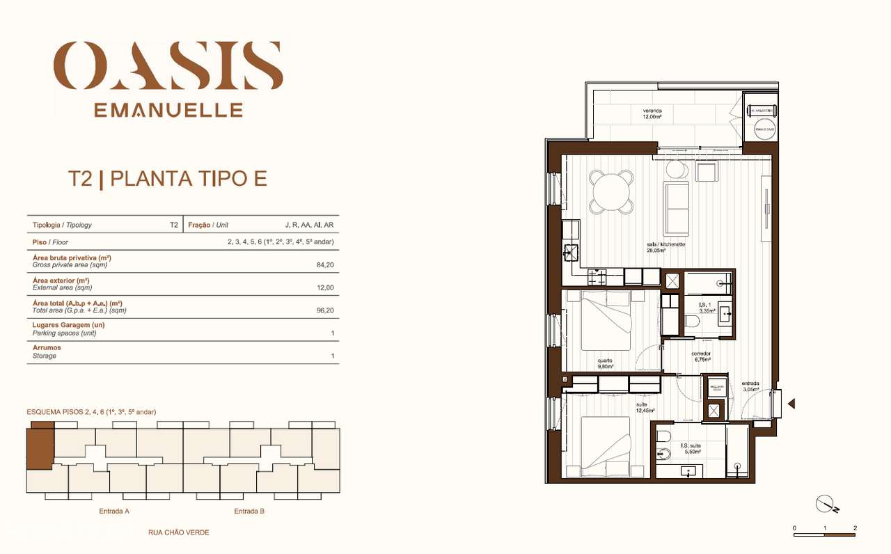 Apartamento T2, condomínio fechado em Rio Tinto-12