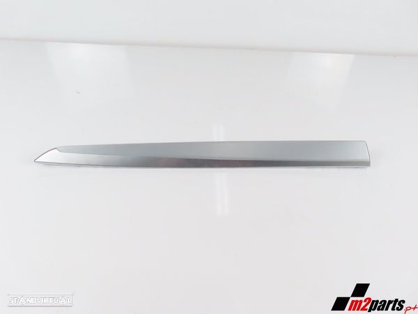 Friso da porta em Alumínio Escovado Esquerdo/Trás Seminovo/ Original BMW 5 (F10)... - 1