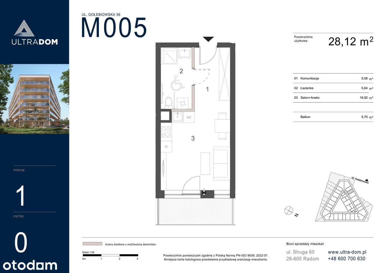 Ultradom | mieszkanie 1-pok. | M005 - Pełny obrazek: 3/10