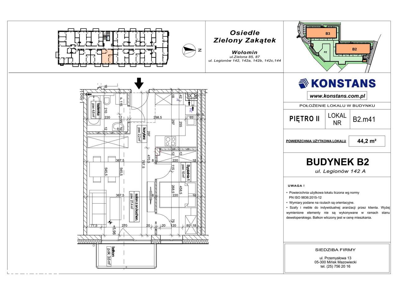 2-pokojowe mieszkanie 44m2 Bez Prowizji - Pełny obrazek: 2/5