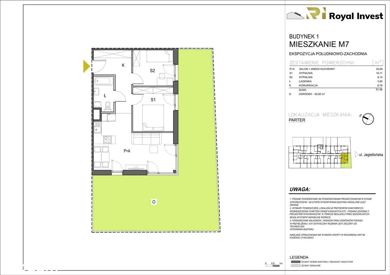 Jagiellońska Park | mieszkanie 3-pok. | A7 - Pełny obrazek: 2/7