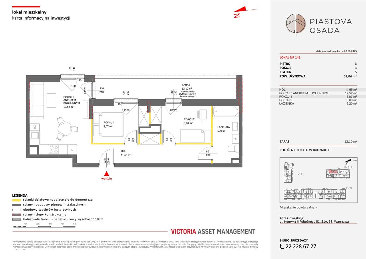 3-pokojowe mieszkanie 52m2 + taras Bezpośrednio - Pełny obrazek: 2/9