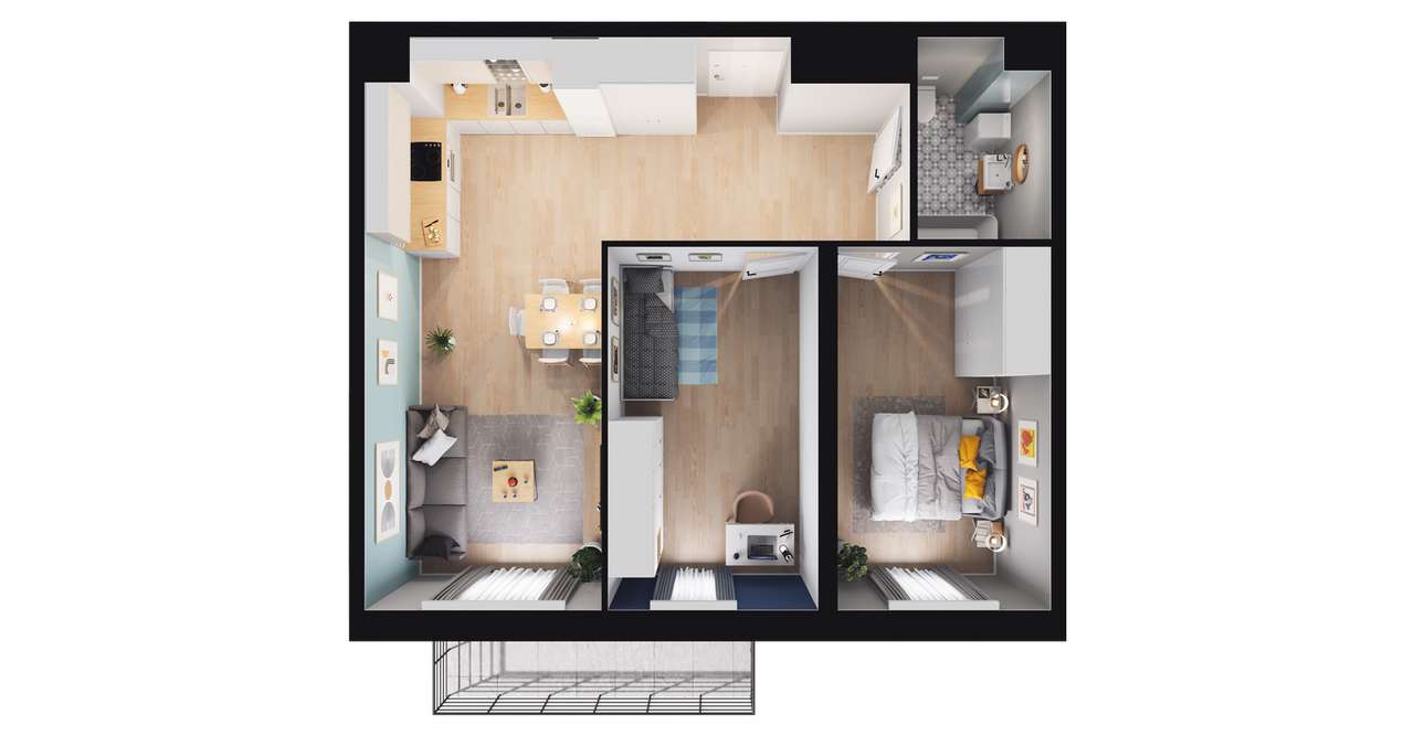 Nowe Pobiedziska 2 | mieszkanie 3-pok. | M1_15 - Pełny obrazek: 3/9