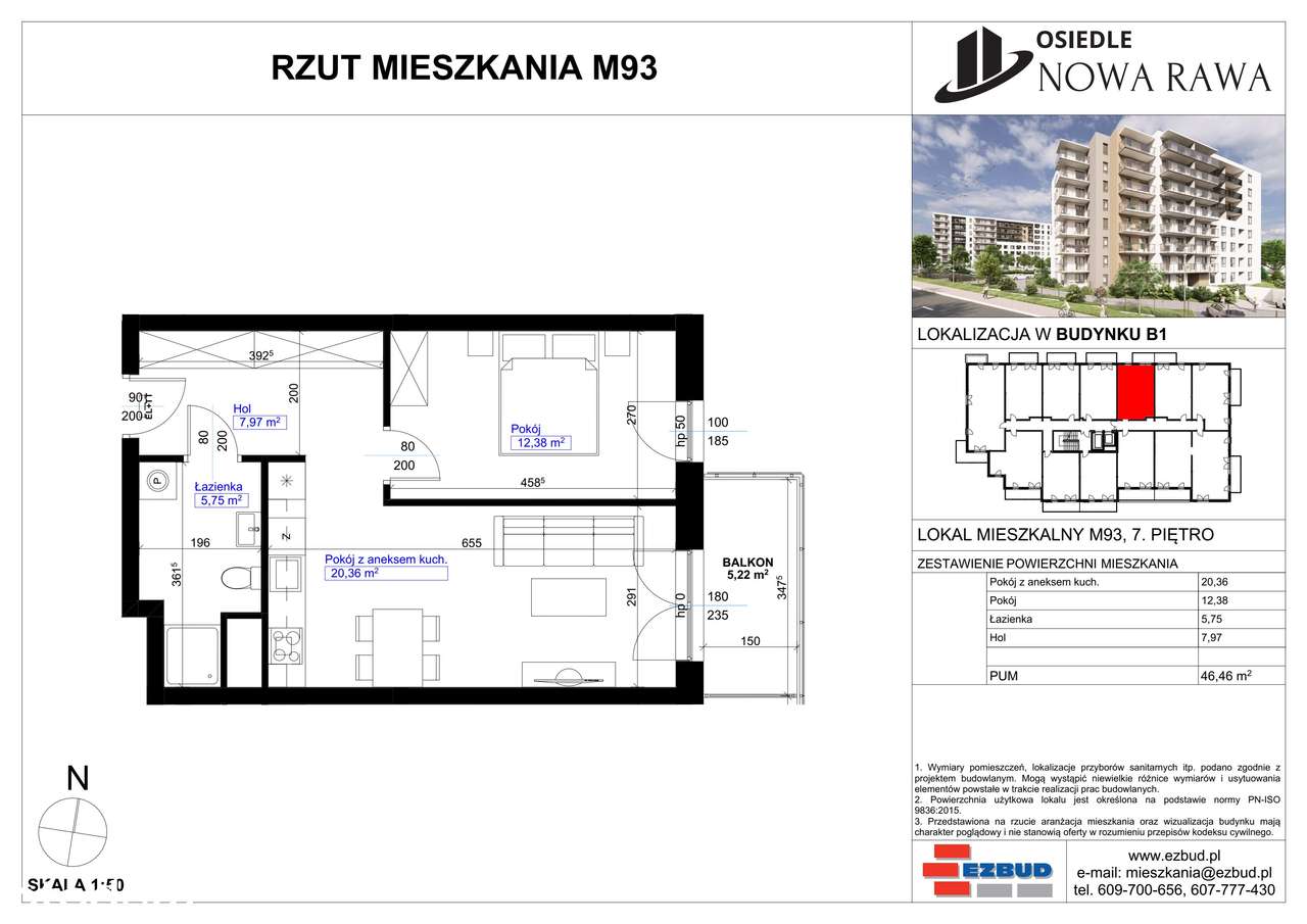 Osiedle Nowa Rawa | mieszkanie 2-pok. | 93 - Pełny obrazek: 2/7