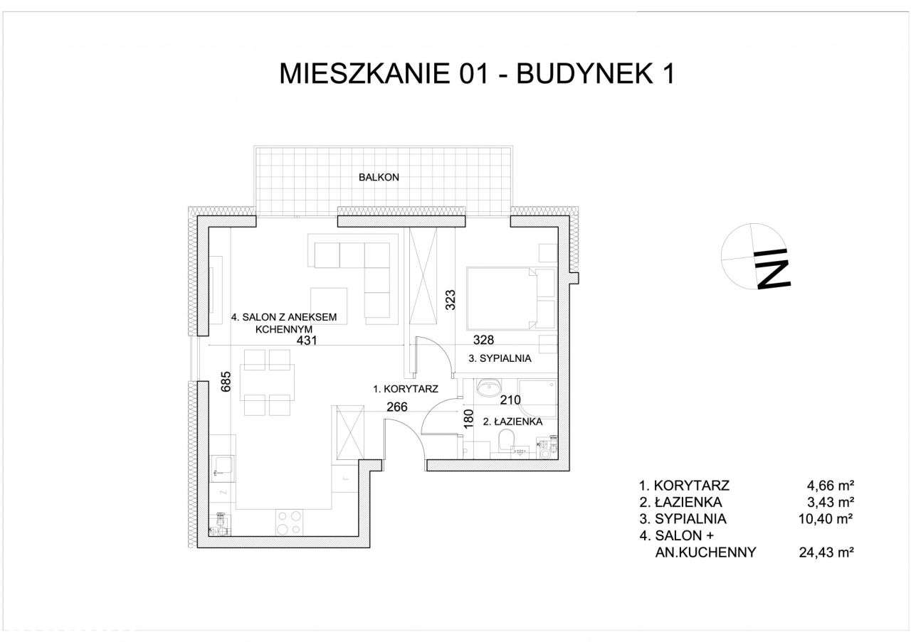 Nova Nekla - Jasne, Przestronne 2 Pokoje w Centrum-3