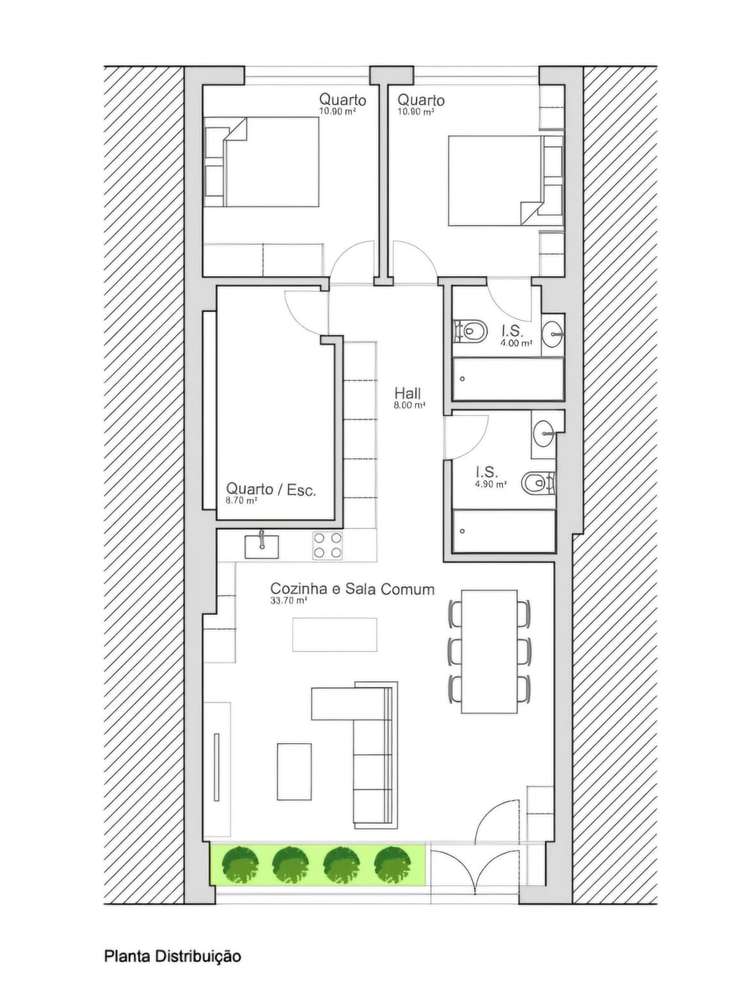 Apartamento T2+1 novo - Centro da cidade-28