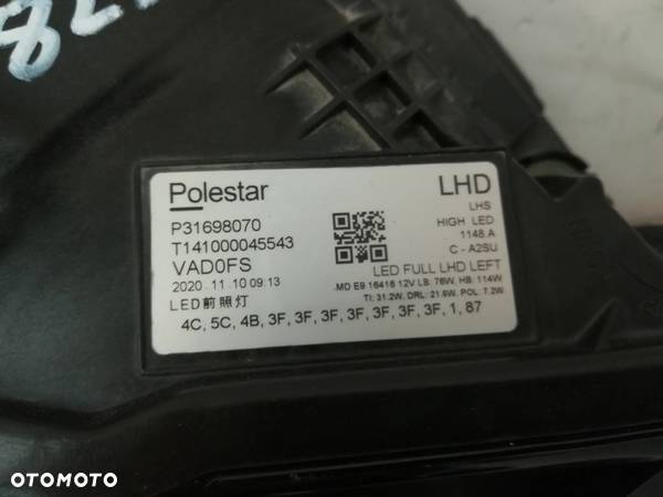 Polestar II lampa lewa przednia przód full led Pixel - 7