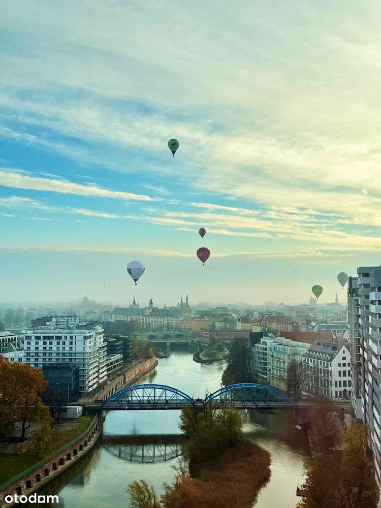 Wykończony apartament z panoramą na miasto oraz Odrę.-10