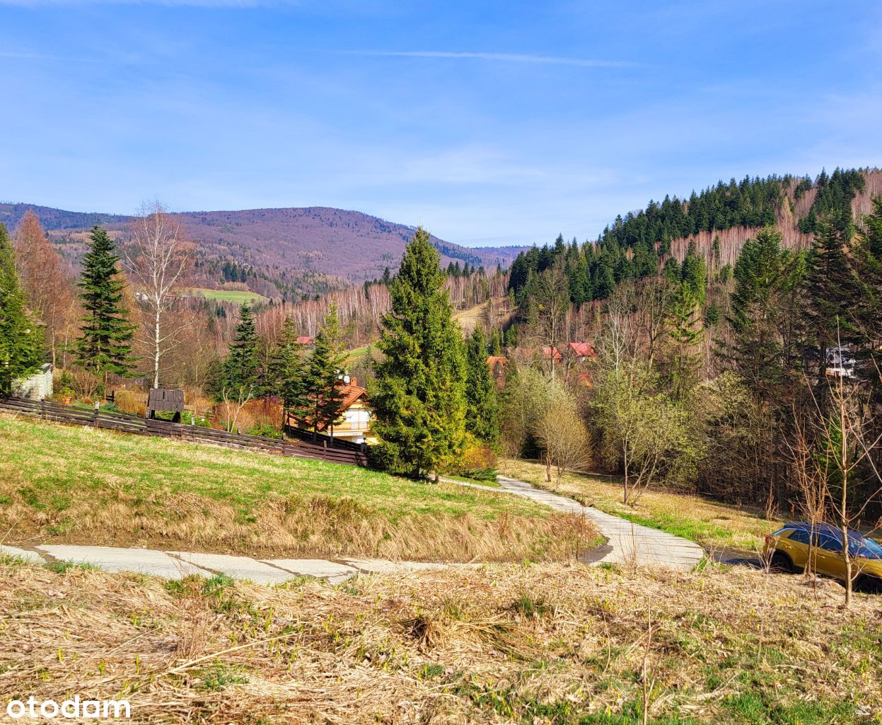 Działka bud. z imponującym widokiem 2425 m2 BRENNA