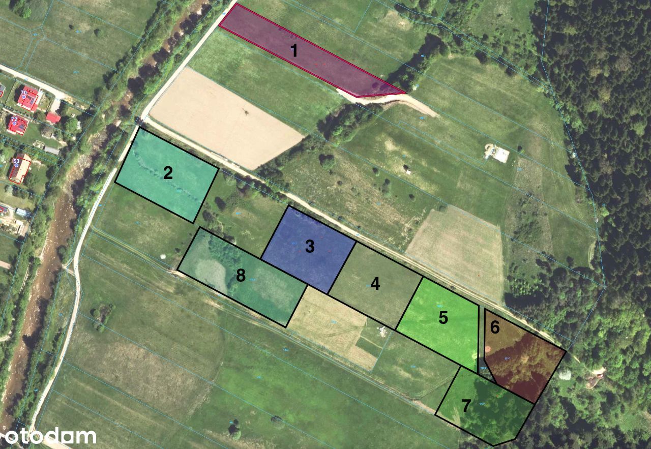 Przepiękne działki 30-40 ar z dostępem do strumyka