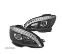 FARÓIS LED TUBE LIGHT DINÂMICO PARA MERCEDES "W204" 07-10 BLACK PRETO - 2