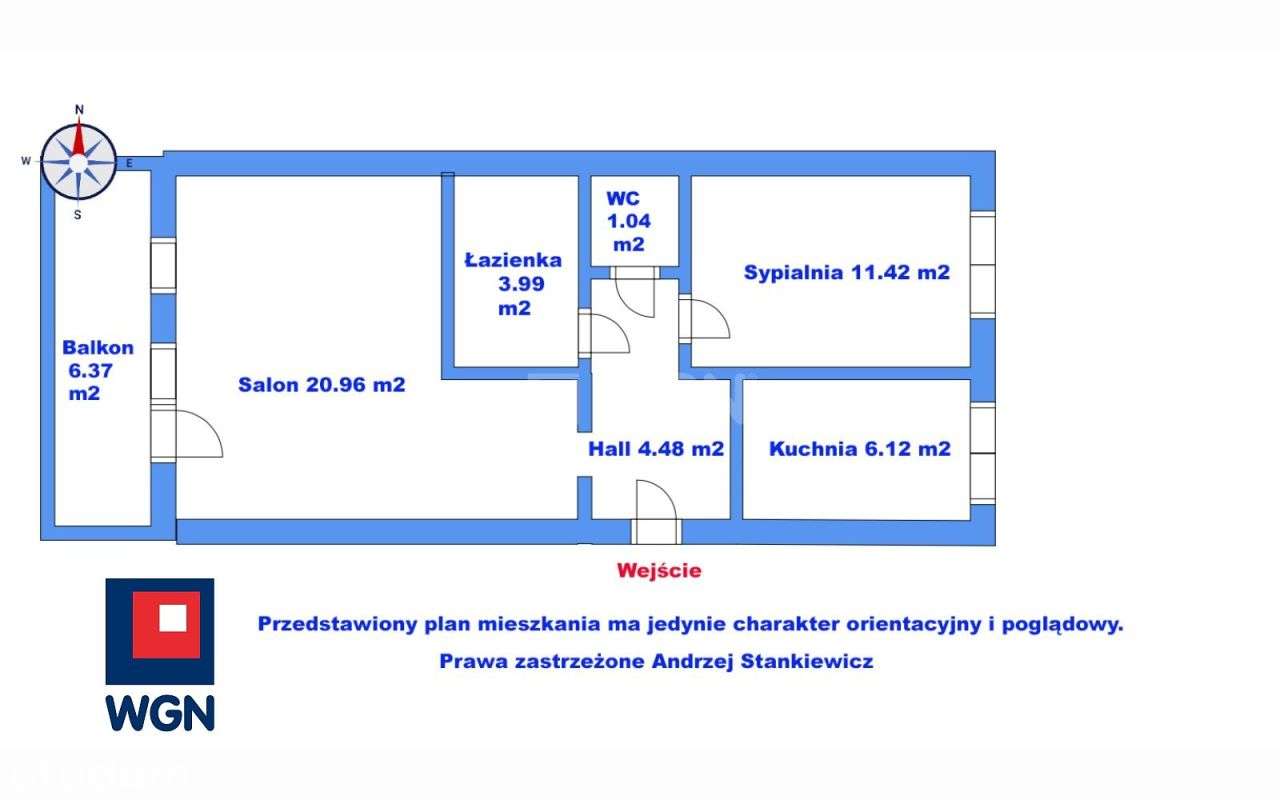 Mieszkanie 2 pokojowe w idealnej lokalizacji - do wprowadzenia.-5