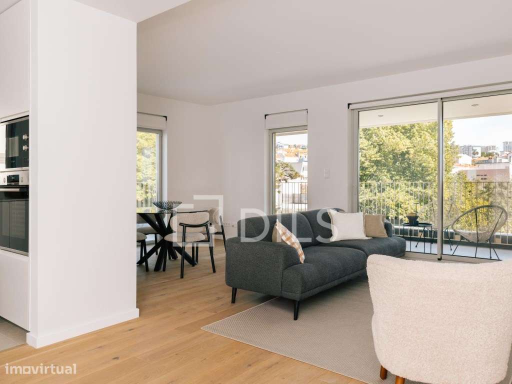 Apartamento T3 com jardim privativo e terraço, em Oeiras - Grande imagem: 4/45