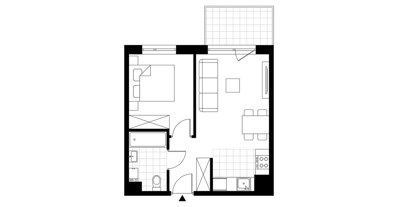 2-pokojowe mieszkanie 38m2 + balkon Bez Prowizji - Pełny obrazek: 3/8