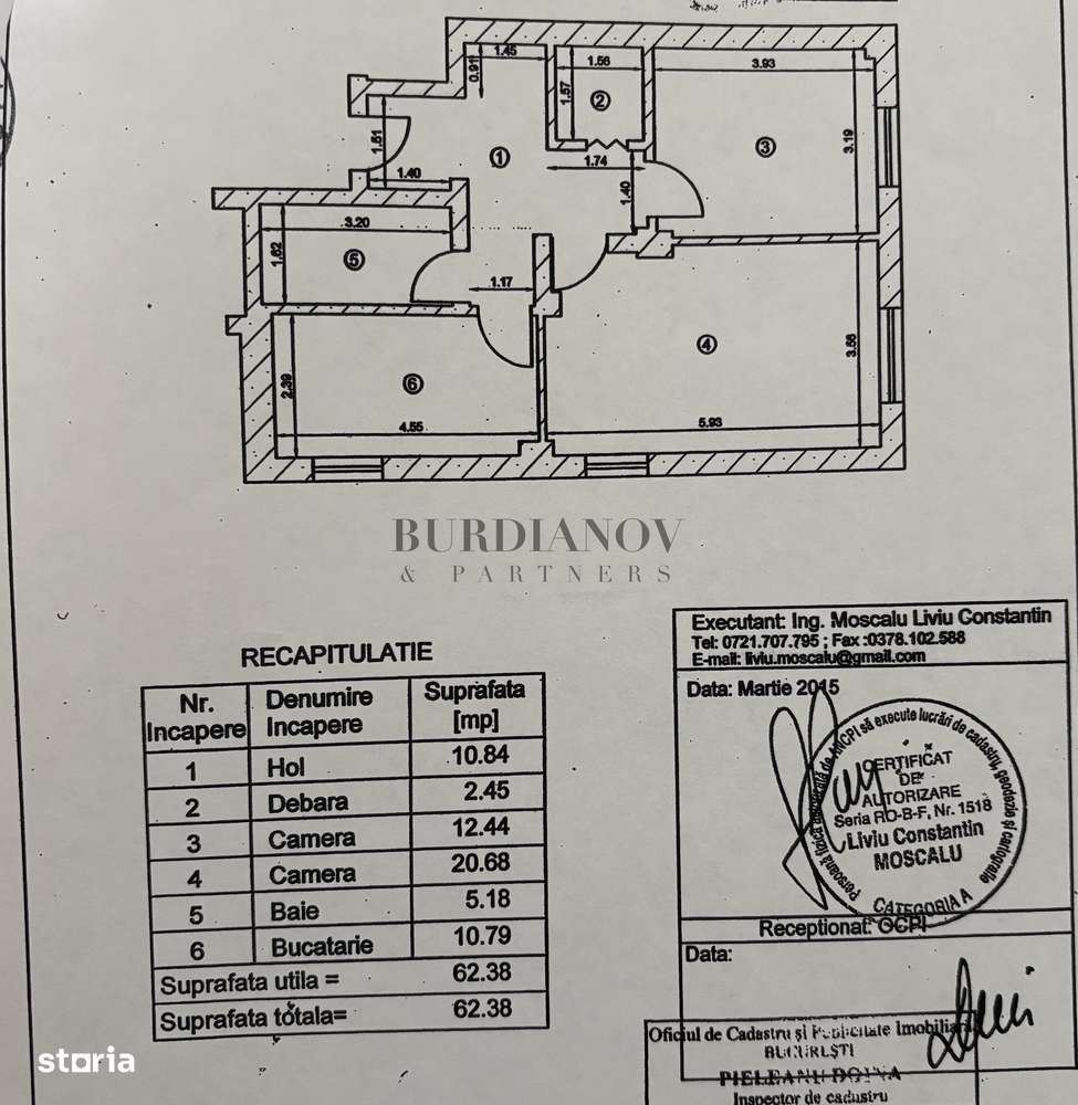 Apartament cu 2 camere - 62mpu - Parter - Loc de parcare - 1 Decembrie-2