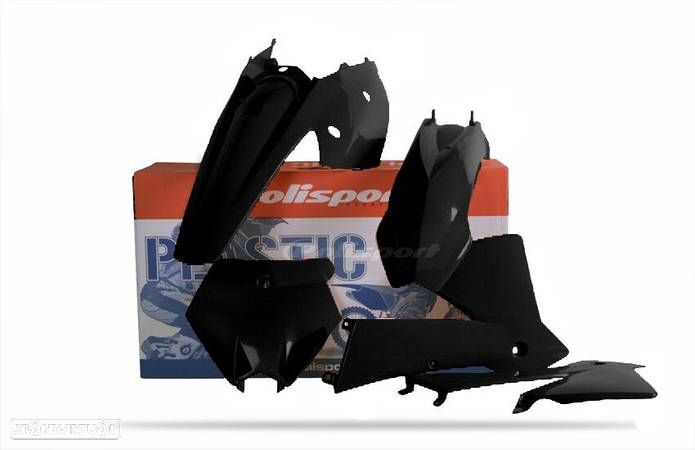 kit plasticos polisport preto ktm exc 250 / 450 - 1