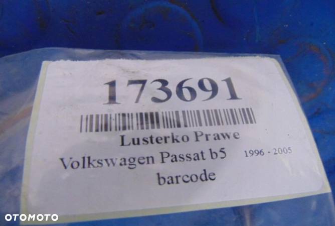VOLKSWAGEN PASSAT B5 LIFT LUSTERKO PRAWE - 4