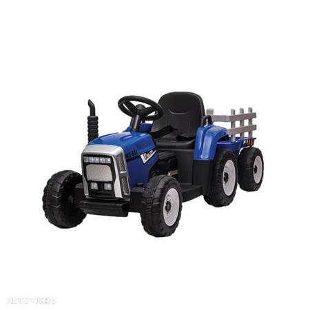 Mini tractor electric cu remorca, 12V, 2 motoare, 3-8km/h, Mp3 Player, lumini, telecomanda Bluetooth - 1