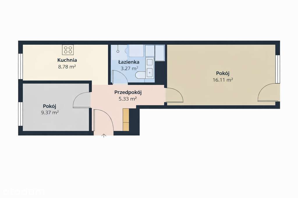 Mieszkanie 45 m² – 2 pokoje – ul. Skowronków-11