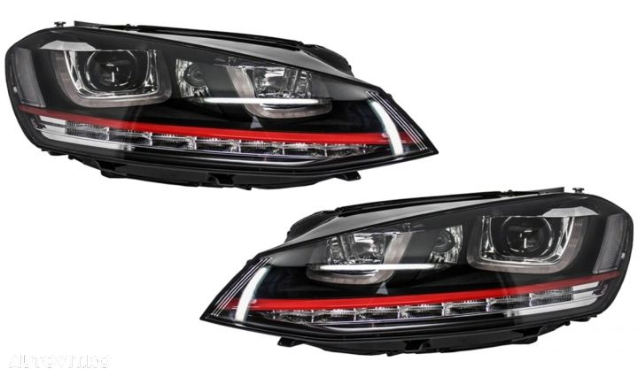 Faruri 3D LED R20 GTI Design Semnal Dinamic LED Tuning Volkswagen VW - 1