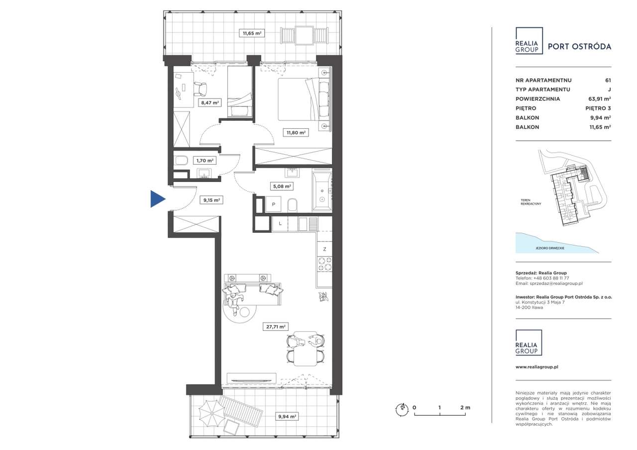 Port Ostróda | mieszkanie 61 - Pełny obrazek: 2/8