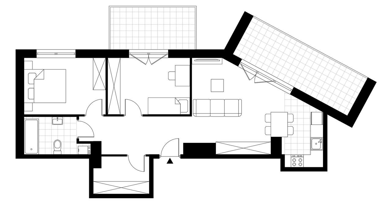 Gotowe 3-pokojowe mieszkanie 57m2 + 2 balkony - Pełny obrazek: 3/8
