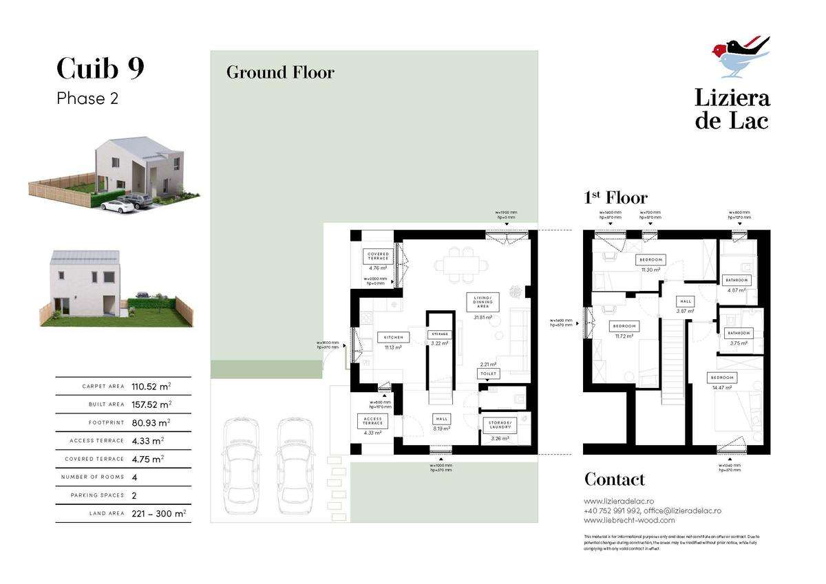 CUIB 9, LIZIERA DE LAC, FAZA 2 — CASA TA LÂNGĂ LAC, APROAPE DE PALLADY - Imagine principală: 3/23