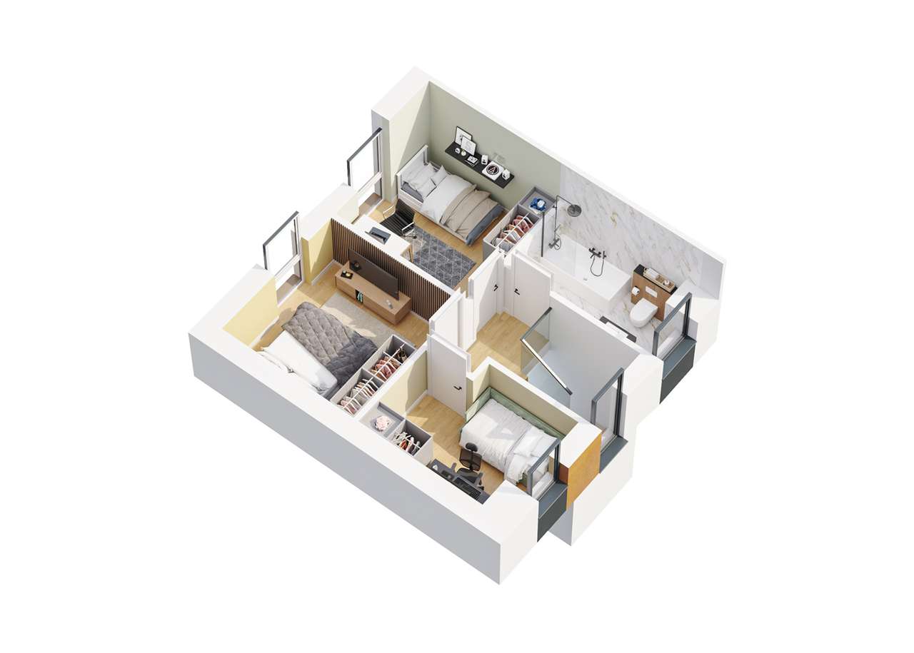 Bliźniak z ogrodem | #Osada Forestia Zawada | 73,45 m² | 4 pokoje - Pełny obrazek: 5/11